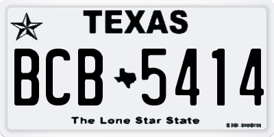 TX license plate BCB5414