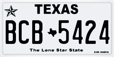 TX license plate BCB5424