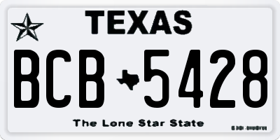 TX license plate BCB5428