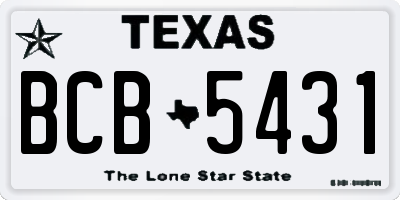 TX license plate BCB5431