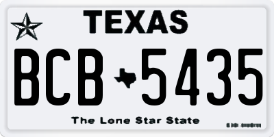TX license plate BCB5435