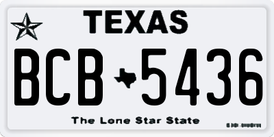 TX license plate BCB5436