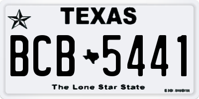 TX license plate BCB5441