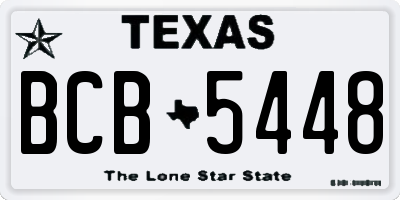 TX license plate BCB5448