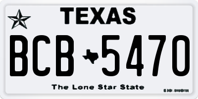 TX license plate BCB5470