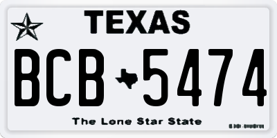 TX license plate BCB5474