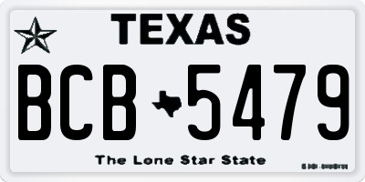TX license plate BCB5479