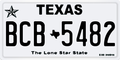 TX license plate BCB5482