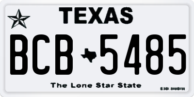 TX license plate BCB5485