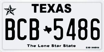 TX license plate BCB5486