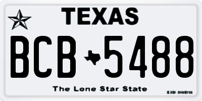 TX license plate BCB5488