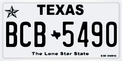 TX license plate BCB5490