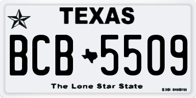 TX license plate BCB5509
