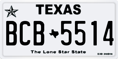 TX license plate BCB5514
