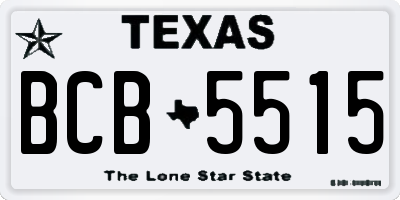 TX license plate BCB5515