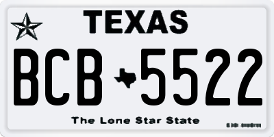 TX license plate BCB5522