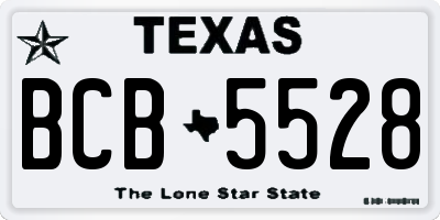 TX license plate BCB5528