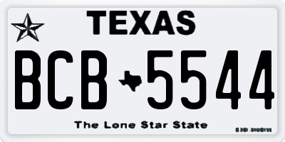 TX license plate BCB5544