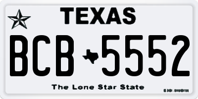 TX license plate BCB5552