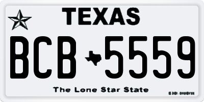 TX license plate BCB5559