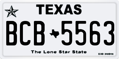 TX license plate BCB5563