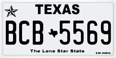 TX license plate BCB5569