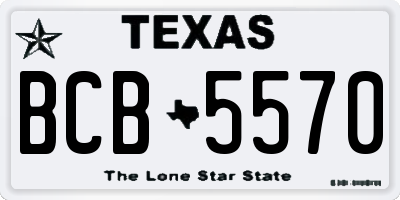 TX license plate BCB5570