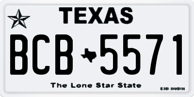 TX license plate BCB5571