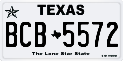 TX license plate BCB5572