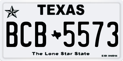 TX license plate BCB5573