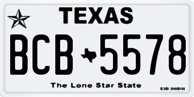 TX license plate BCB5578