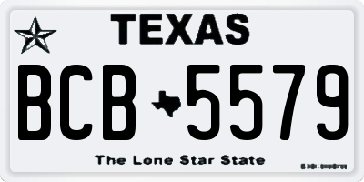 TX license plate BCB5579