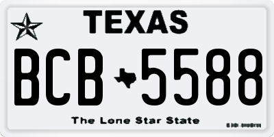 TX license plate BCB5588