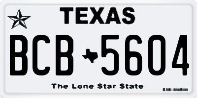 TX license plate BCB5604