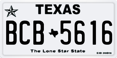 TX license plate BCB5616