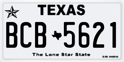 TX license plate BCB5621