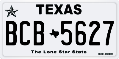 TX license plate BCB5627