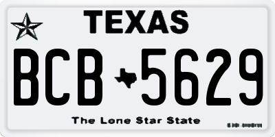 TX license plate BCB5629