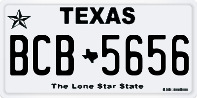 TX license plate BCB5656