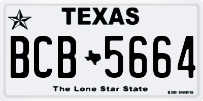 TX license plate BCB5664