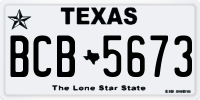 TX license plate BCB5673