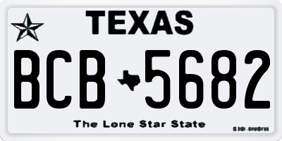 TX license plate BCB5682