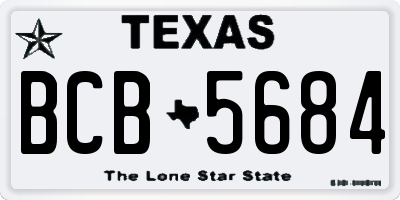 TX license plate BCB5684