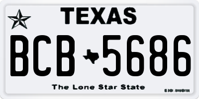TX license plate BCB5686