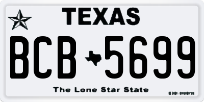 TX license plate BCB5699