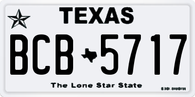 TX license plate BCB5717