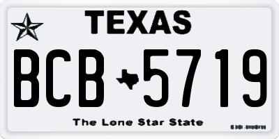 TX license plate BCB5719