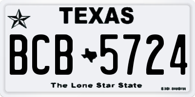 TX license plate BCB5724