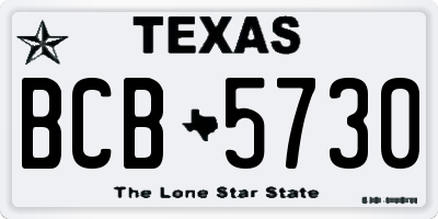 TX license plate BCB5730