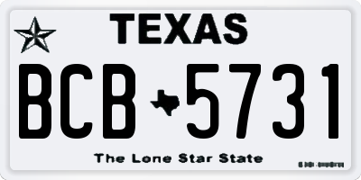 TX license plate BCB5731